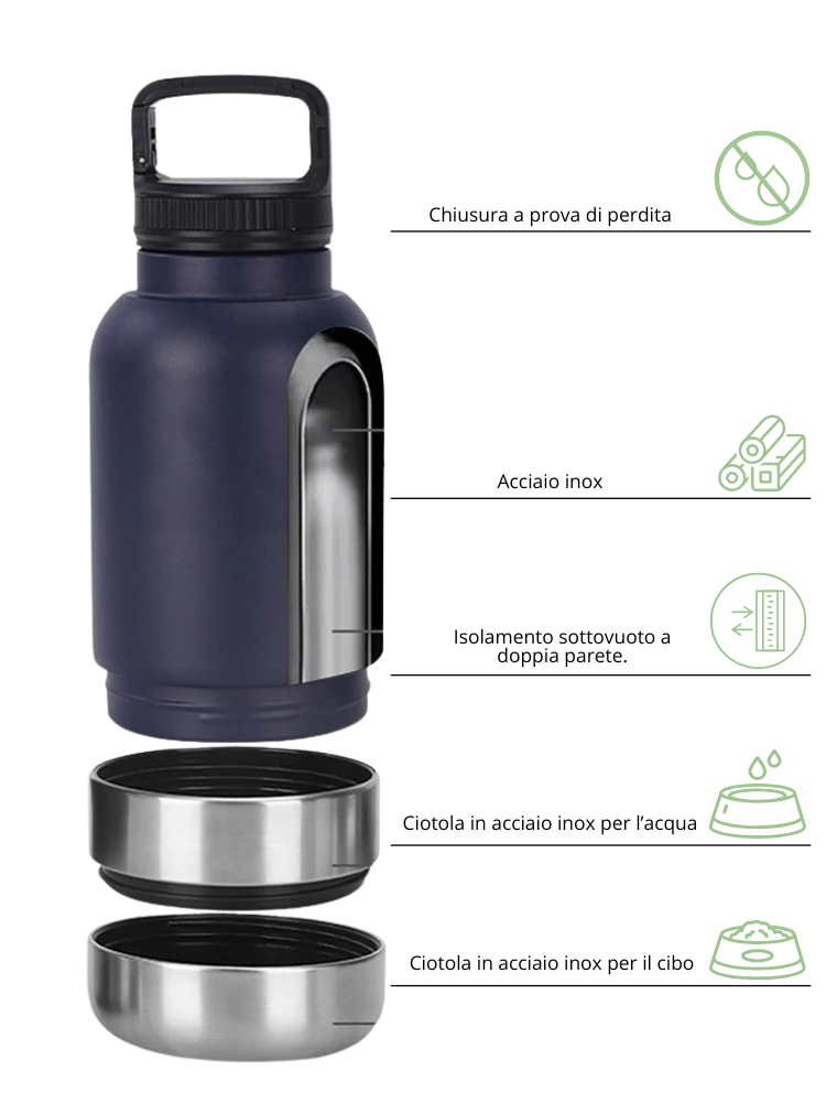 HYDRAPET™ PRO - Borraccia 3 in 1